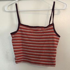 Straight neck cami crop top